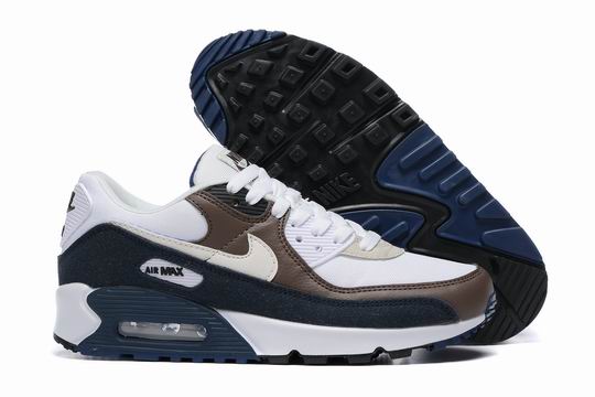 Cheap Nike Air Max 90 Black White Brown Men's Shoes-95 - Click Image to Close